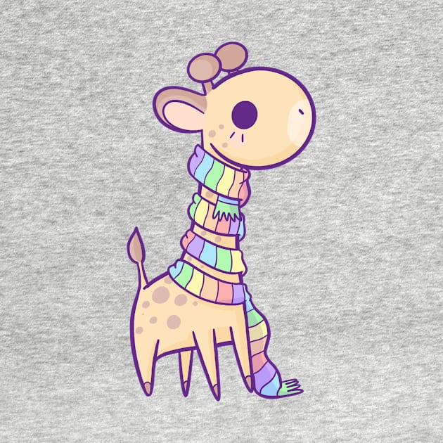 Rainbow Scarf Giraffe by TaylorRoss1